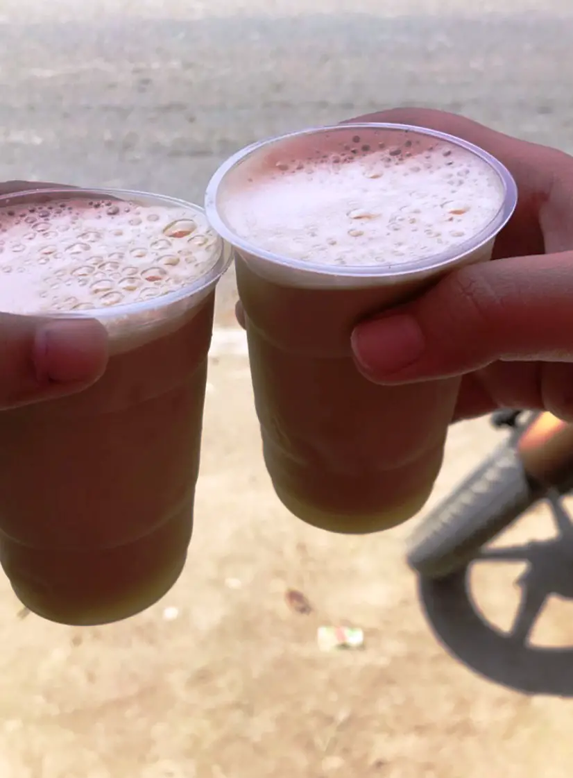 Sugarcane juice on the highway