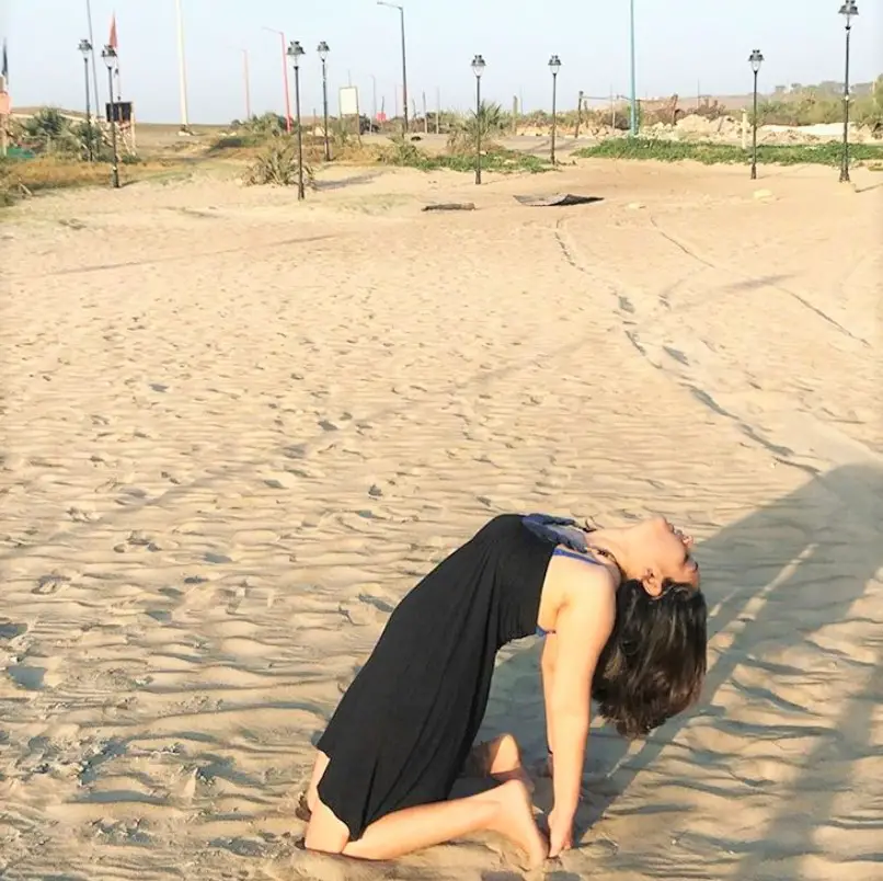 white sandy portion at Nagoa beach, Diu