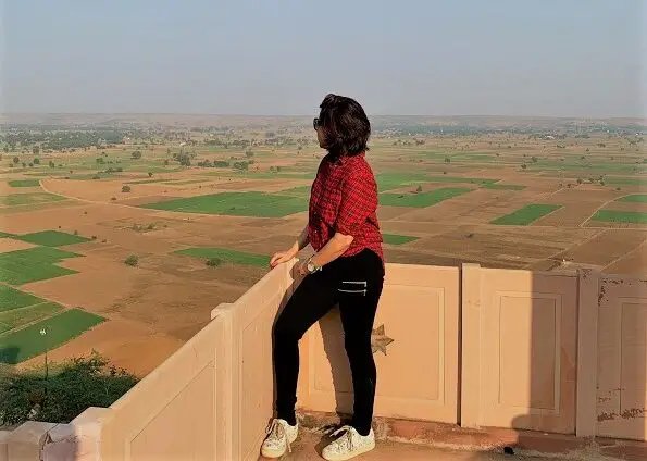 View of fields from Tijara fort