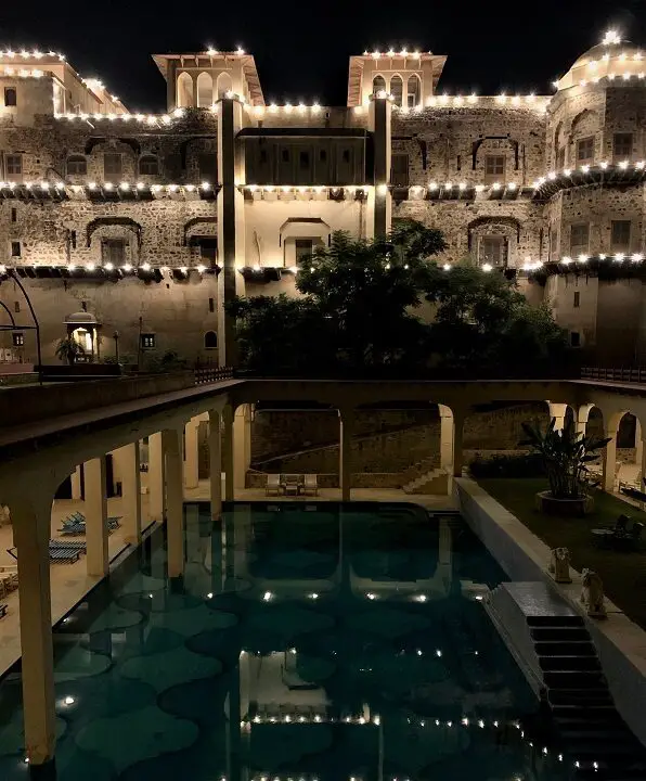 Tijara Fort Swimming Pool under the lights