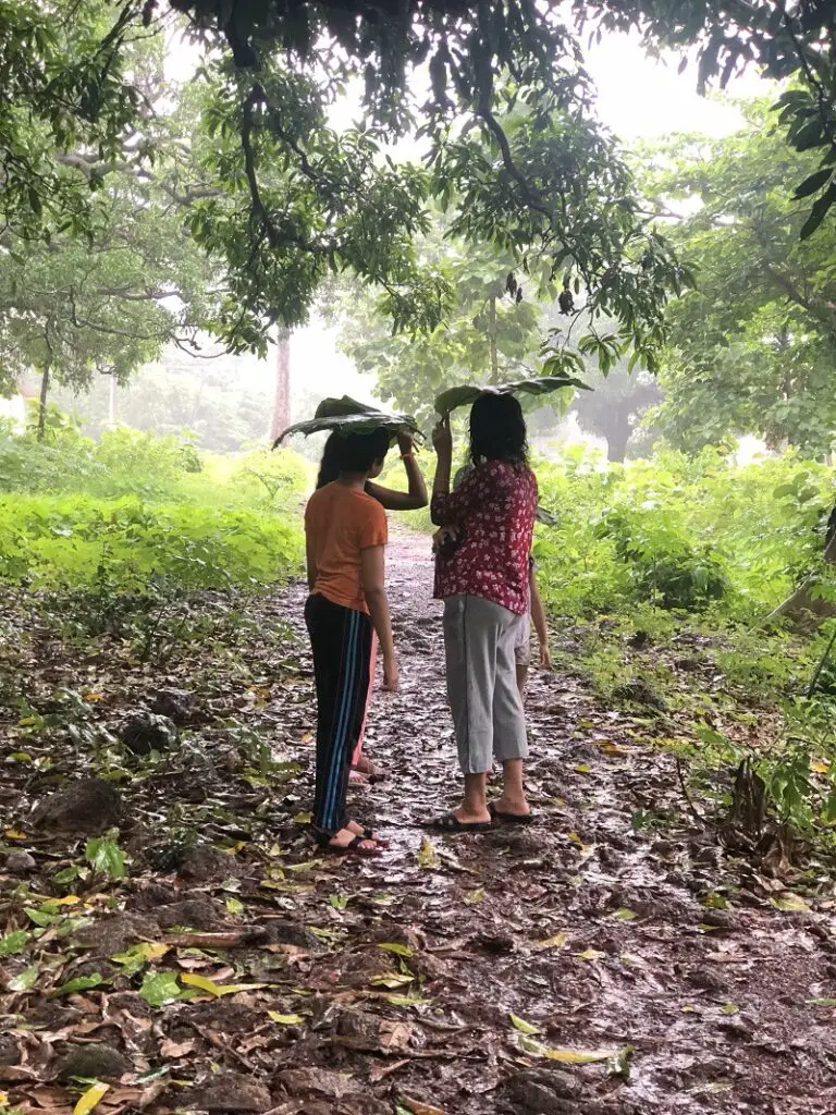 Amidst heavy rains at Cabo de Rama fort