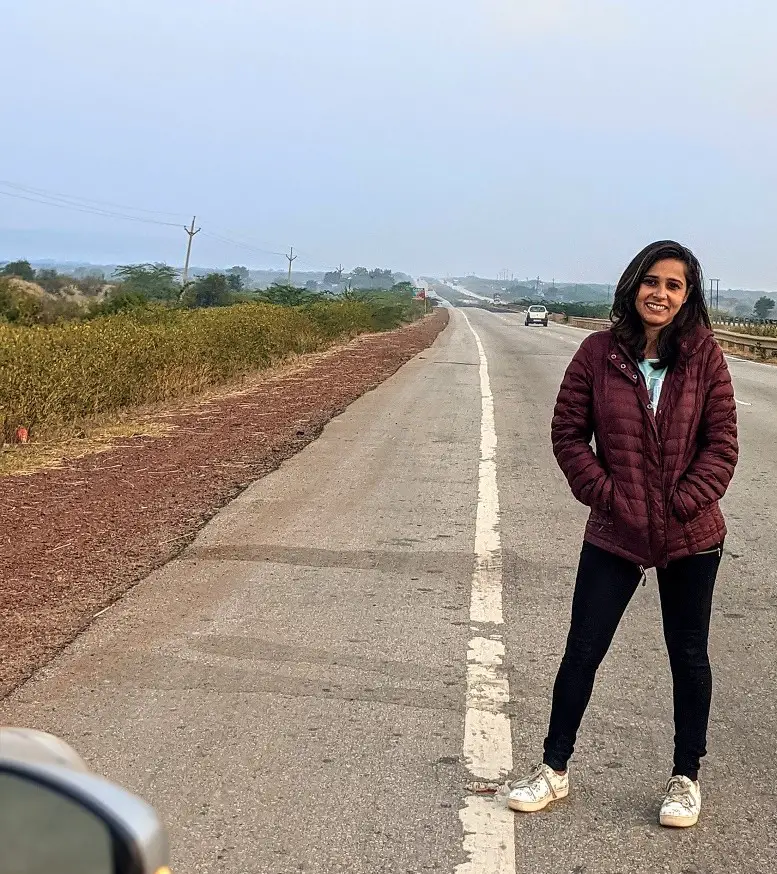 Posing on NH 46 near Shivpuri