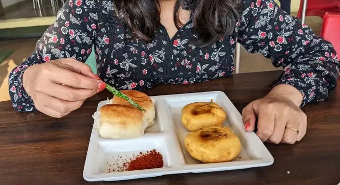 One of the last Vada pavs before leaving Maharashtra