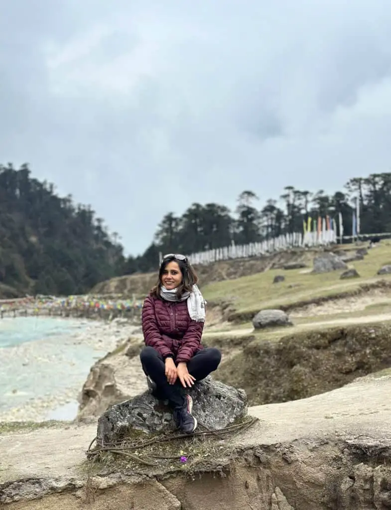 Posing at Yumthang valler